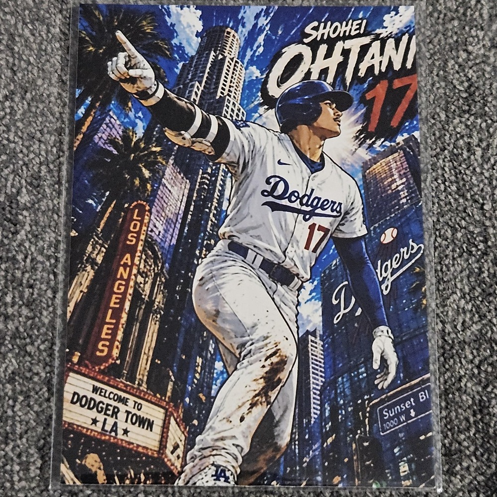 Shohei Ohtani CUSTOM Fan-Made Baseball Card Los Angeles Dodgers